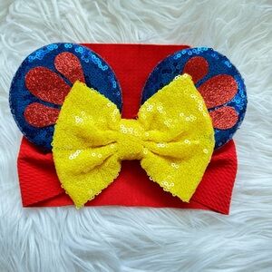 Snow White Baby Minnie Mouse Headband- Mouse headband- Baby Disney Toddler